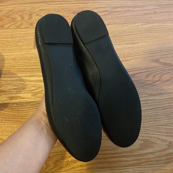 TORY BURCH FLATS SHOES 8 BLACK GOLD - Picture 7 of 10